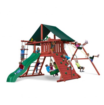 Sun Climber I Swing Set w/ Sunbrella Canvas Forest Green Canopy  - 01-0024-G-360x365.jpg